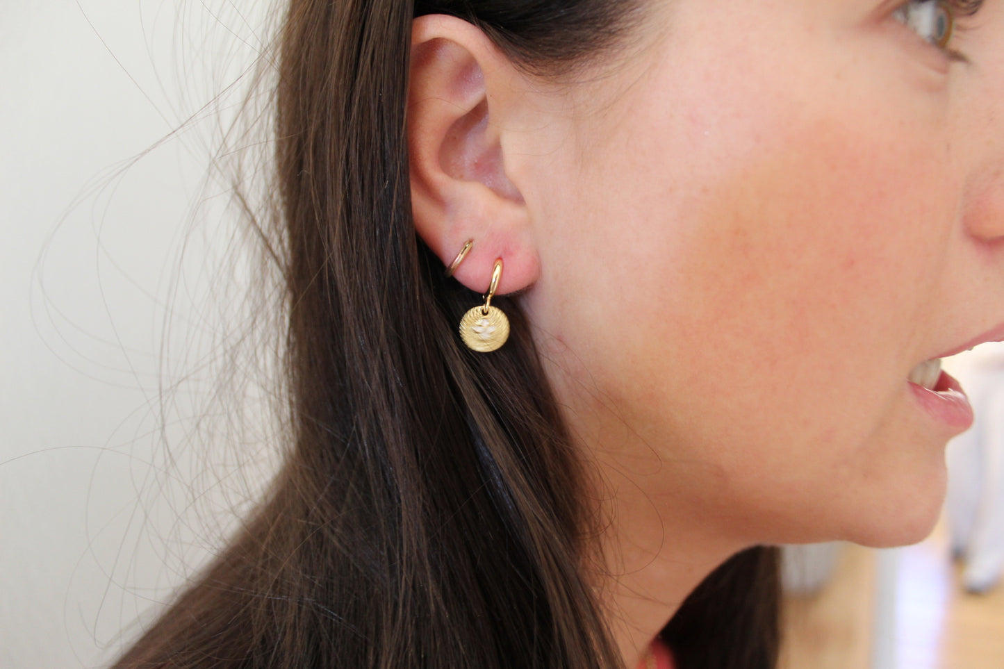 Clover Hoop Earring