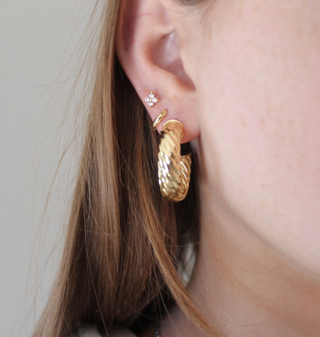 Chunky Rope Twist Earrings