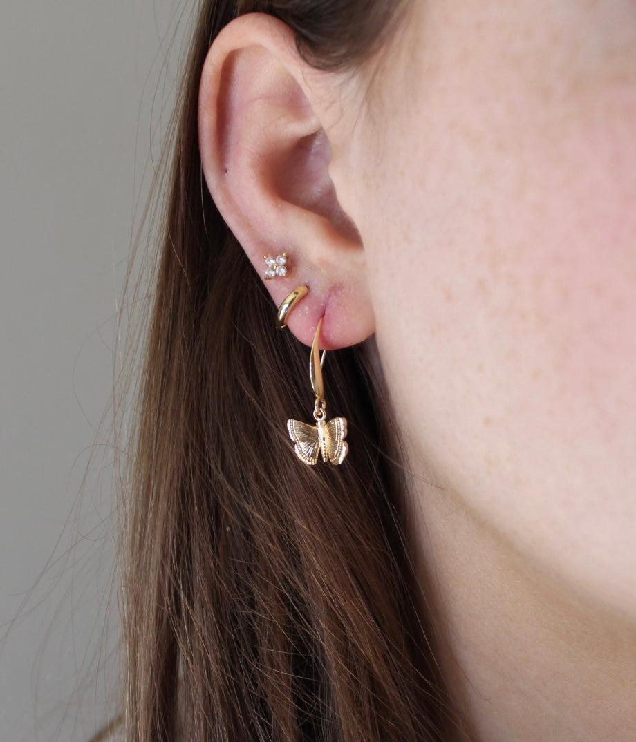 Gold Butterfly Earring