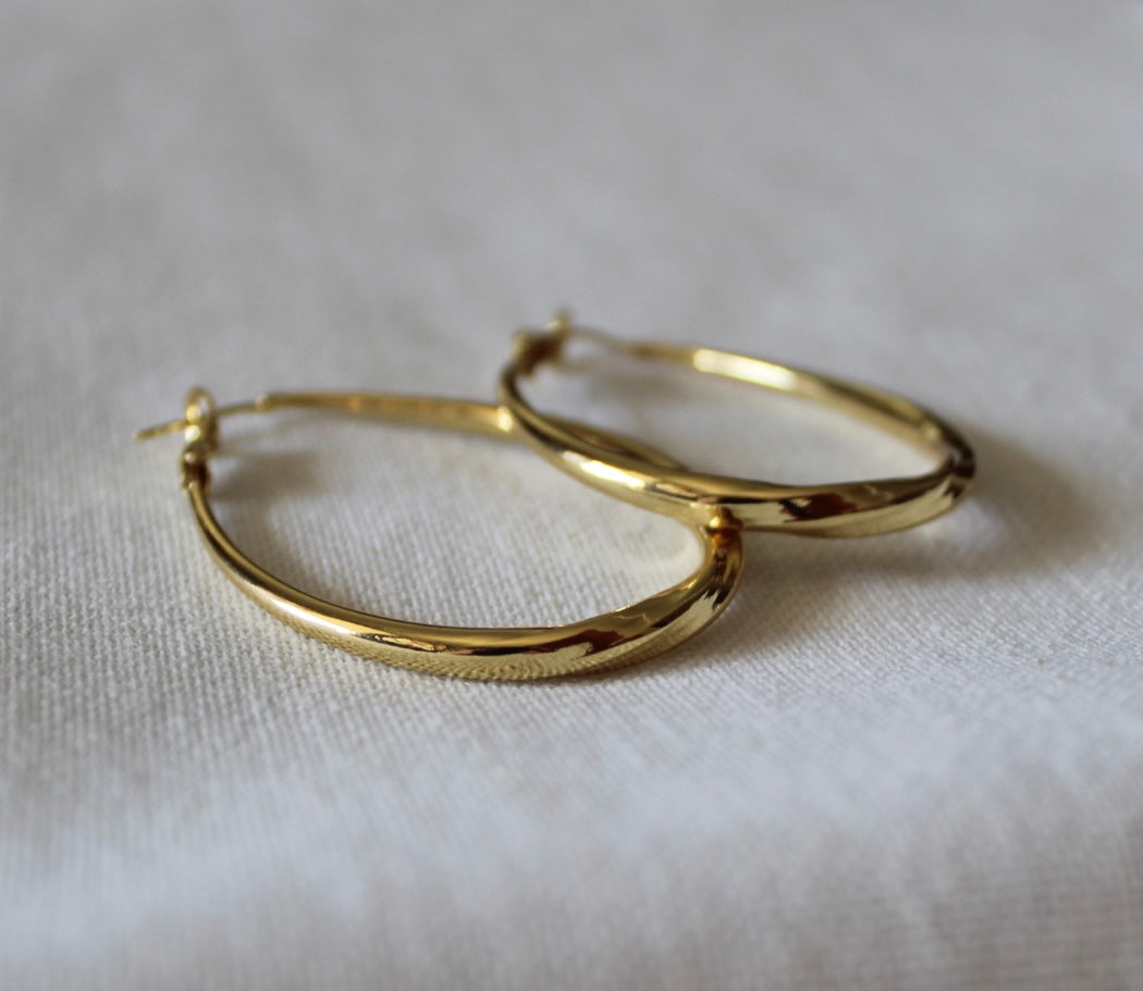 Pear Hoop Earring