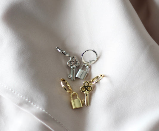 Lock and Key Earring