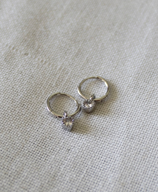 Diamond Heart Earrings