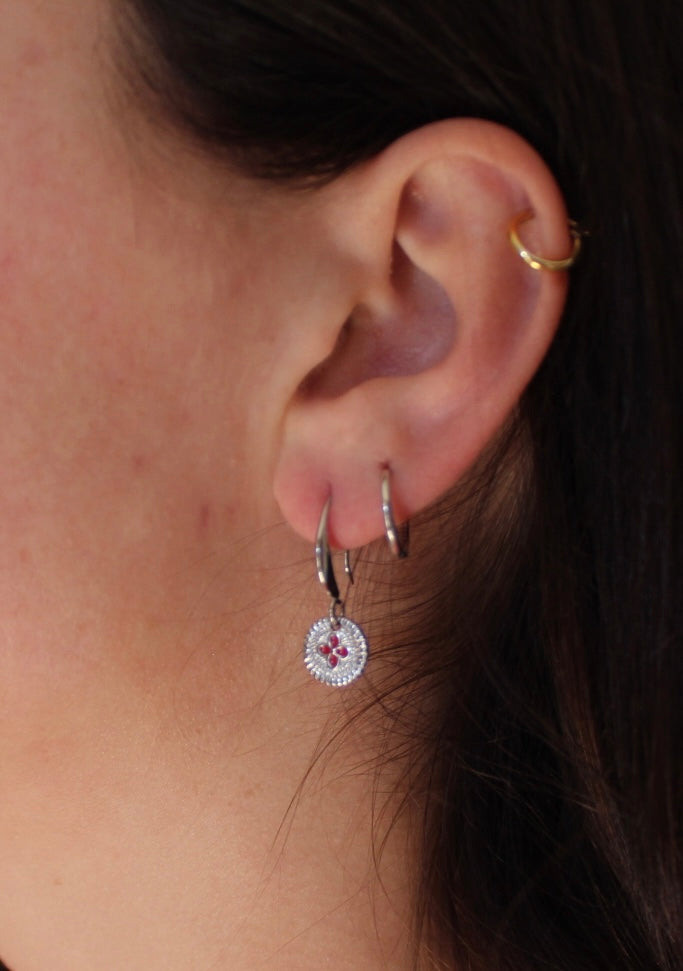 Clover Hoop Earring