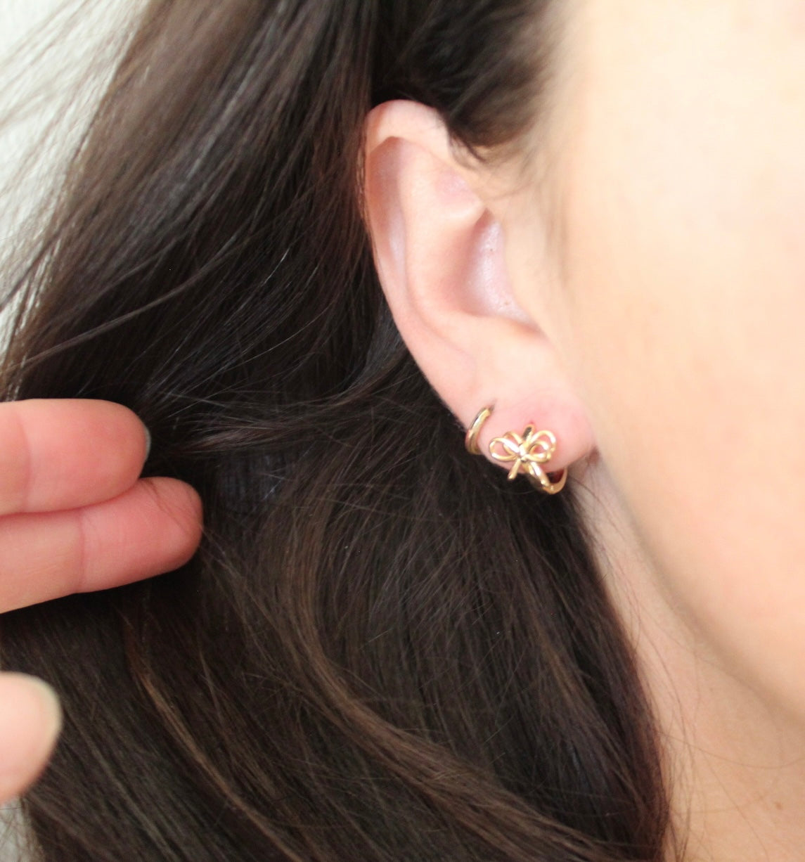 Bow Hoop Earring