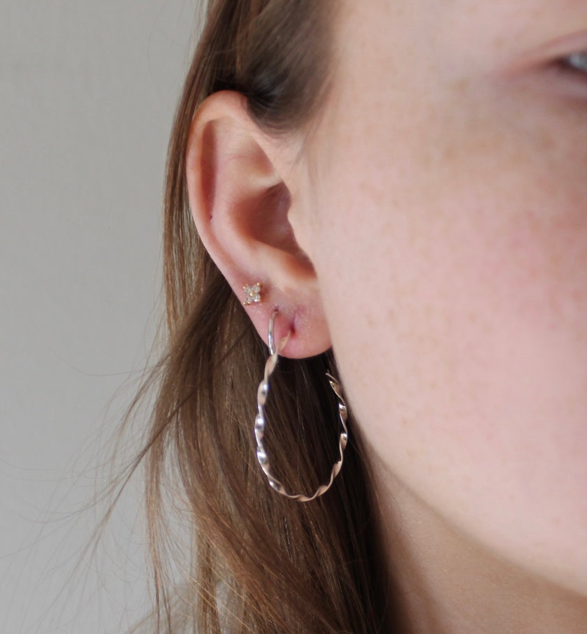 Twisted Hoop Earrings