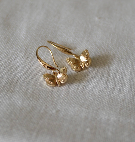 Gold Butterfly Earring