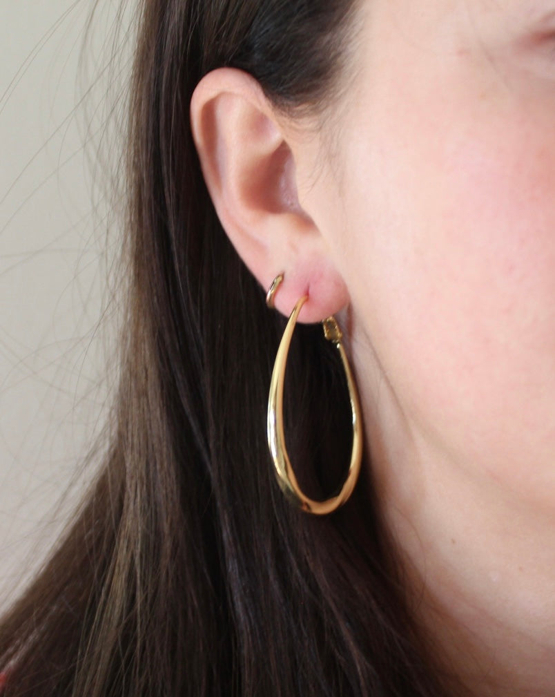 Pear Hoop Earring